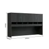Pigeon Hole Hutch 1800 blackline wood with dimensions