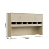 Pigeon Hole Hutch 1800 natural oak with dimensions