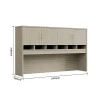 Pigeon Hole Hutch 1800 tawny line wood with dimensions