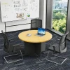 Round Meeting Table beech ironstone
