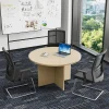 Round Meeting Table natural oak