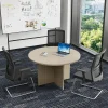 Round Meeting Table tawny line