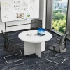 Round Meeting Table white