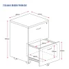 2 Drawer Mobile Pedestal-dimensions