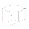 Fusion Round Meeting Table 1200mD-dimensions