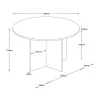 Fusion Round Meeting Table 900mD-dimensions