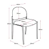 V100 4 Leg Visitor Chair-dimensions