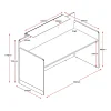 Essence Reception Counter Natural White-dimension