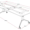 Fusion Edge Folding Mobile Meeting Boardroom Table-dimensions