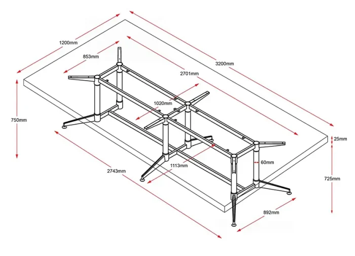 Pinnacle Boardroom Meeting Table_line_draw