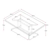 Pinnacle Boardroom Table 1800-dimensions