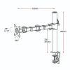 Revolve Single Monitor Arm-dimensions