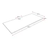 Serenity Scallop Desk Top Workstation Tops 1500-dimensions
