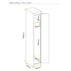 1 Door Locker-305mm Wide-Steel Locker_Line Drawing