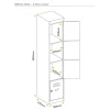 4 Door Locker-380mm Wide-Steel Locker_Line Drawing