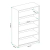 Cannon Metal Open Bookcase Shelving Storage Filing
