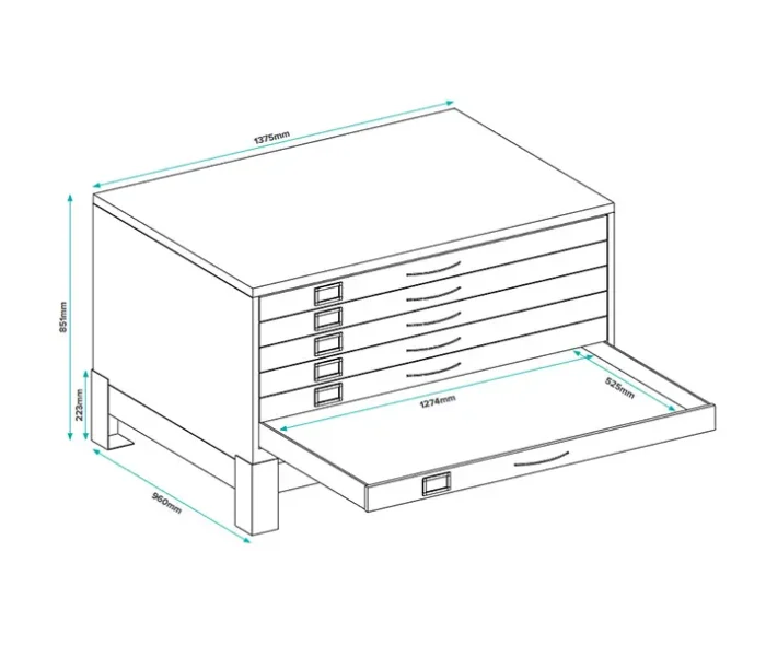 Cannon Metal Plan Storage Cabinet