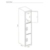 Heavy Duty School Locker-Starter Bay_Line Drawing