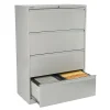 Lateral FIling Cabinet-4 Drawer-Silver Grey-Open