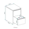 Metal Vertical Filing Cabinet-2 Drawers