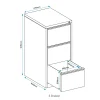 Metal Vertical Filing Cabinet-3 Drawers