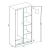 Personal Wardrobe Metal Storage-dimensions