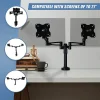 Two-Screen 10-25″ Desk Monitor TV Plasma LED LCD Work Mount Monitor Arm