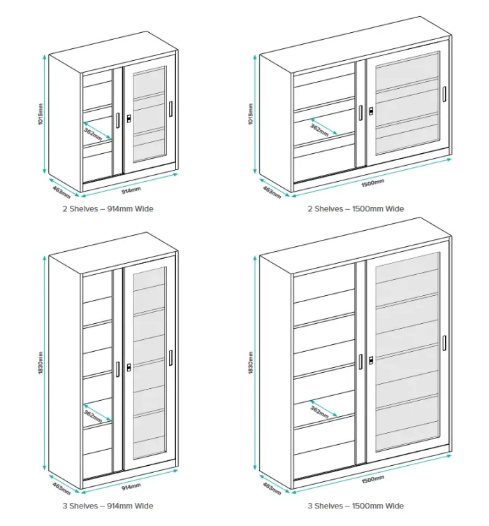 Cannon Glass Metal Door Display Cabinet