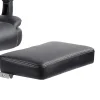 8-point Massage Office Chair with Retractable Footrest Black-UPHO-B-TUB02-FS-PU-BK
