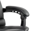8-point Massage Office Chair with Retractable Footrest Black-UPHO-B-TUB02-FS-PU-BK