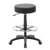 Black PU Utility Stool Gas Lift
