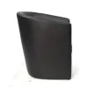 Vivian Black PU Single Seater Tub Chair-Side view