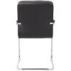 Set of 2 Monaco Black PU Cantilever Office Chair-back
