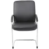 Set of 2 Monaco Black PU Cantilever Office Chair-front