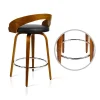 Capri Bar Stool with Chrome Base-BA-TW-8565-BKX2-AB