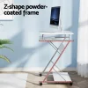 Metal Pull Out Table Desk - White