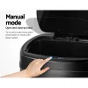 Stainless Steel Motion Sensor Rubbish Bin in Black