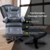 Massage Chair Recliner Ottoman Lounge with Footrest – Black