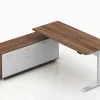 Vittoria Lux Height Adjustable Executive Sit Stand Desk With Cabinet Return
