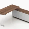 Vittoria Lux Height Adjustable Executive Sit Stand Desk With Cabinet Return