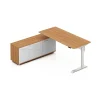 Vittoria Lux Height Adjustable Executive Sit Stand Desk With Cabinet Return