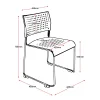 Wimbledon Lecture Conference Chair With Tablet-dimensions
