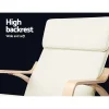 Wooden Arm Chair with Foot Stool