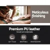 Wooden & PU Leather Office Chair in Black