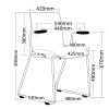 Pod Sled Base Visitor Meeting Chair With Arms-Dimensions