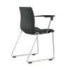 Pod Sled Base Visitor Meeting Chair With Tablet Arm