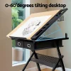 Tilt Drafting Drawing Plan Table with Stool