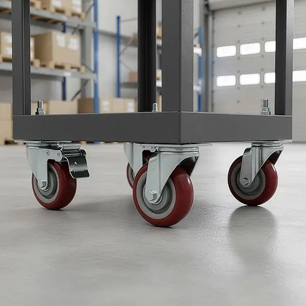 4 x 4 Heavy Duty PU Swivel Wheels