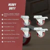 4 x 4 Heavy Duty PU Swivel Wheels
