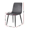 4 Evolve Modern Dining Chairs in Soft Velvet Fabric
